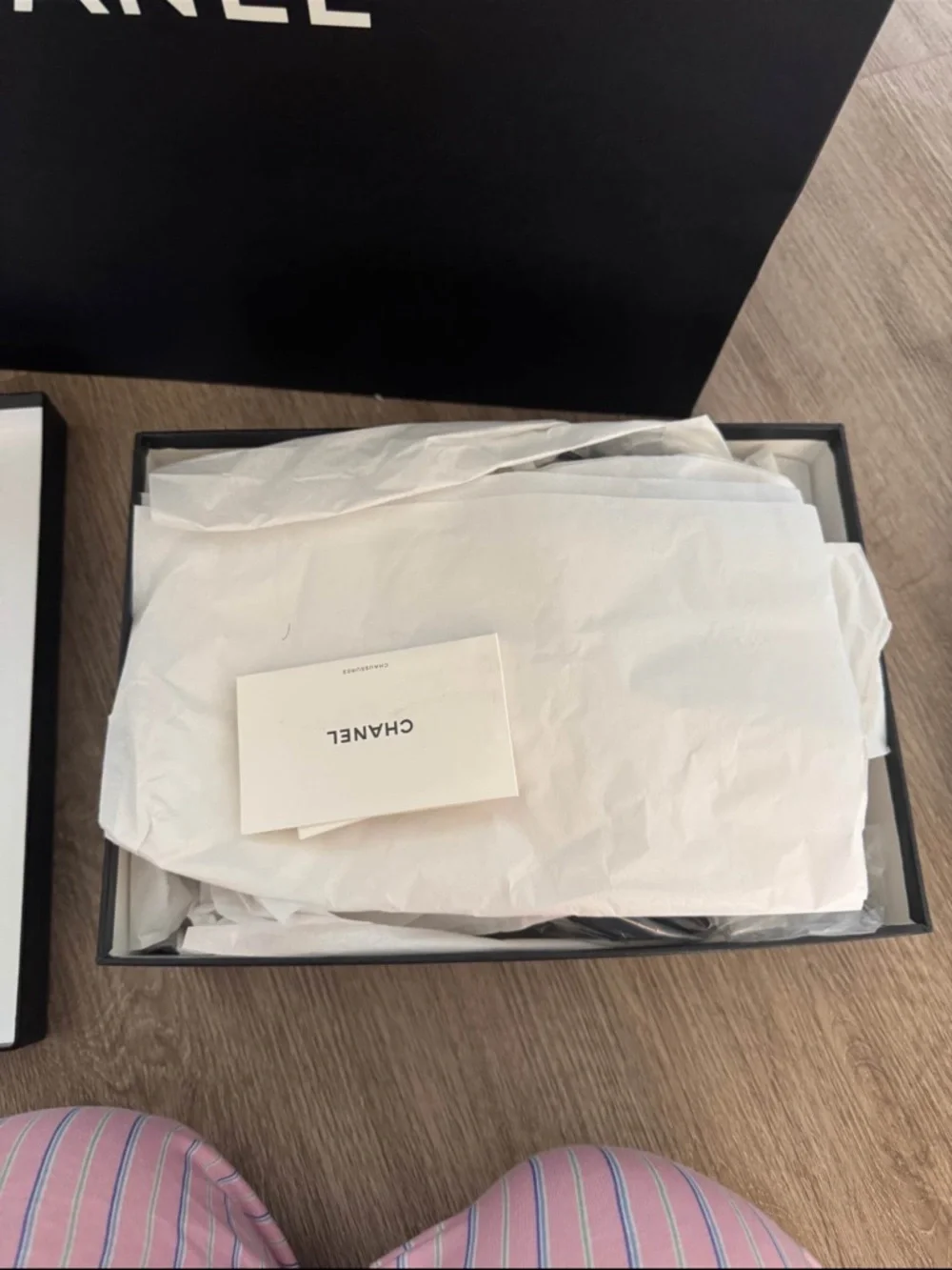 CHANEL Cream and Black Lace-Up Chunky Sneaker - Picture 5 of 8